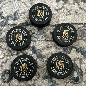 5 VGK Game Used Pucks